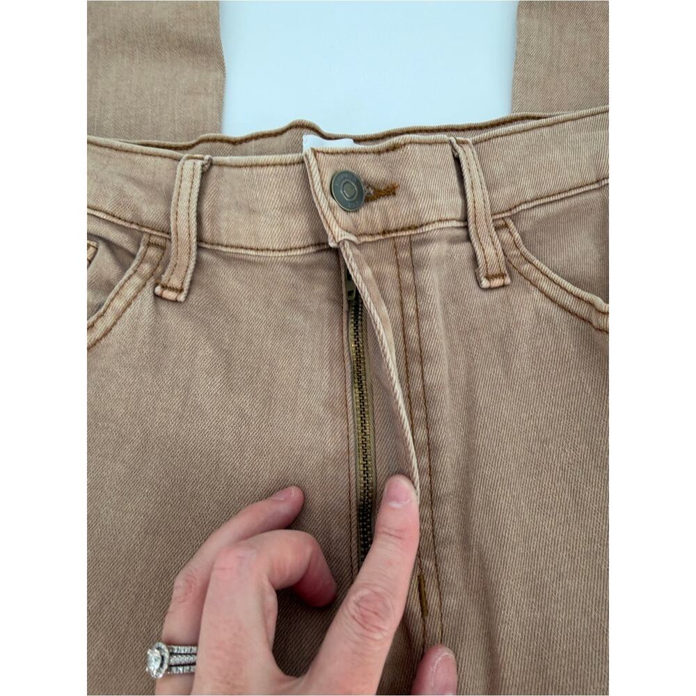 Hudson Jolene Wide Leg High Rise Jeans Tan Brown Womens NEW - Size 27 - Picture 6 of 11